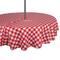DII® 52" Round Red Check Outdoor Tablecloth With Zipper